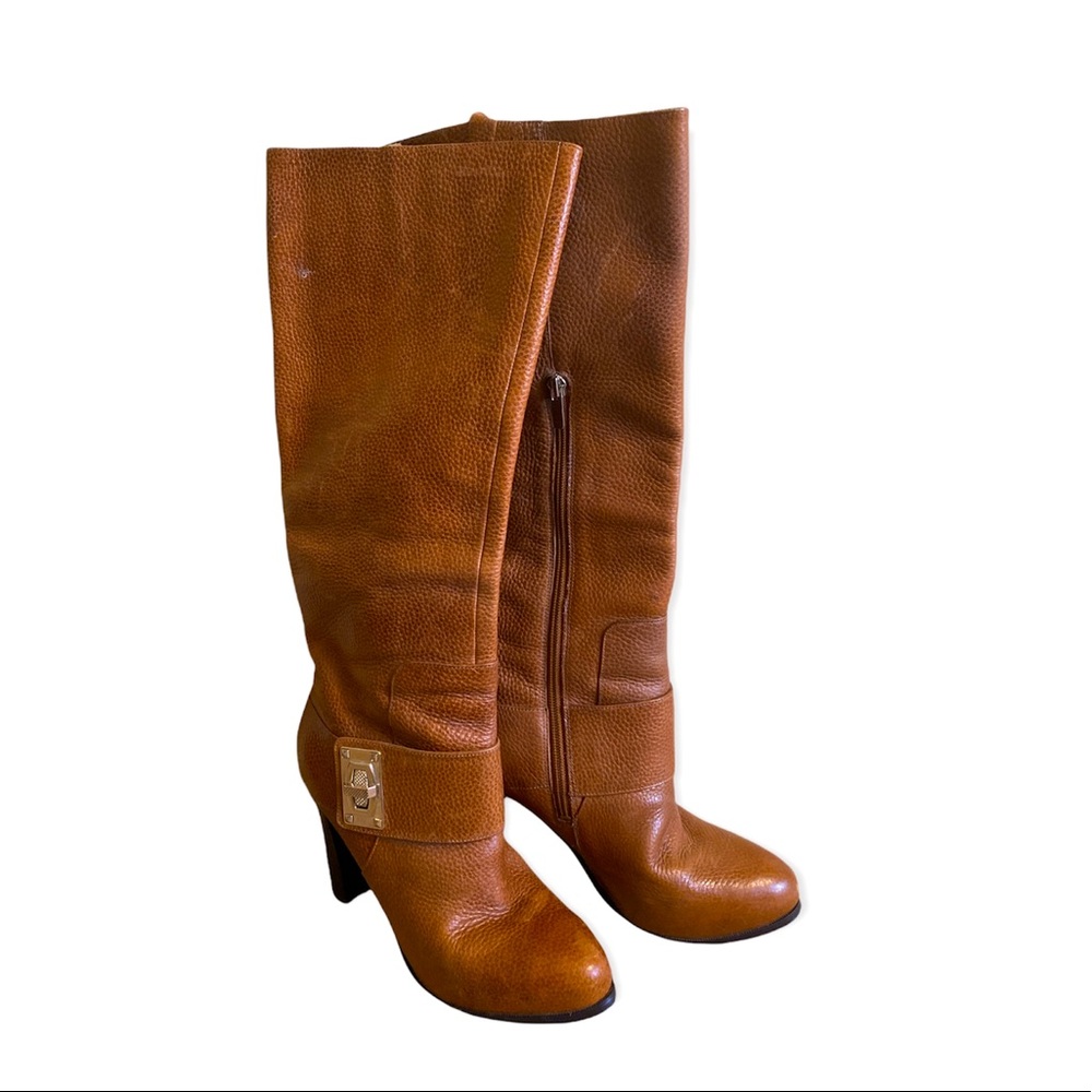 ENZO ANGIOLINI 7.5 women 4 inch heel leather boots